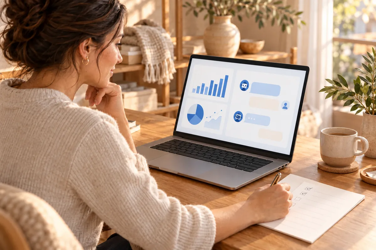 An online store owner reviewing an AI chatbot's settings