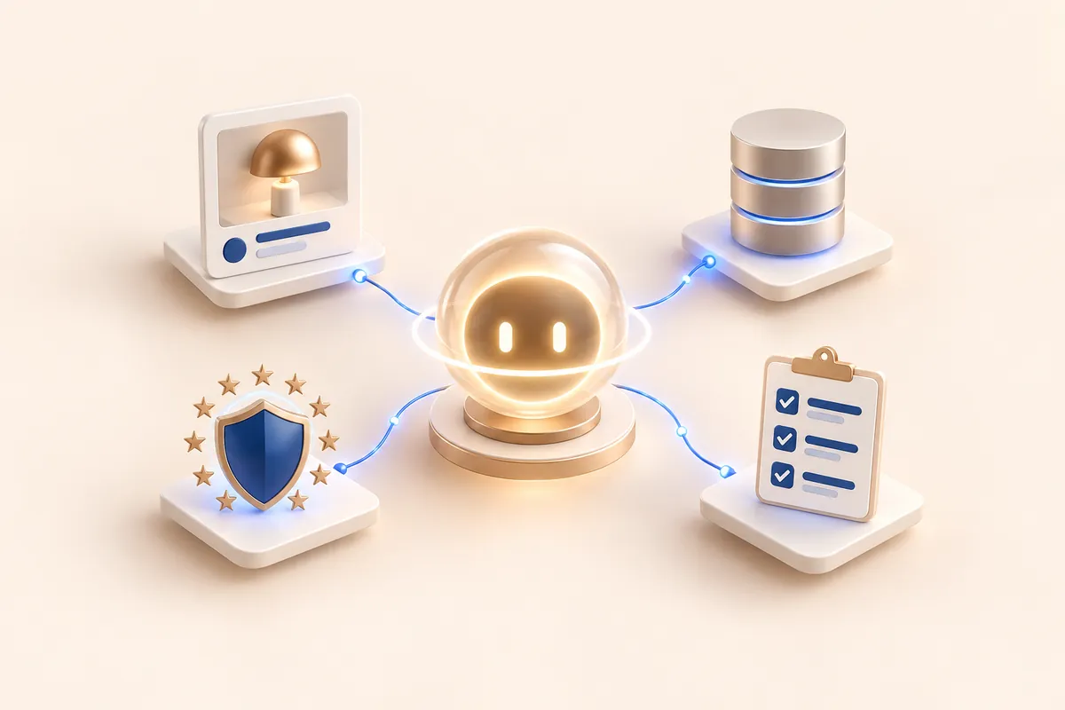 AI chatbot on an ecommerce site connected to product data