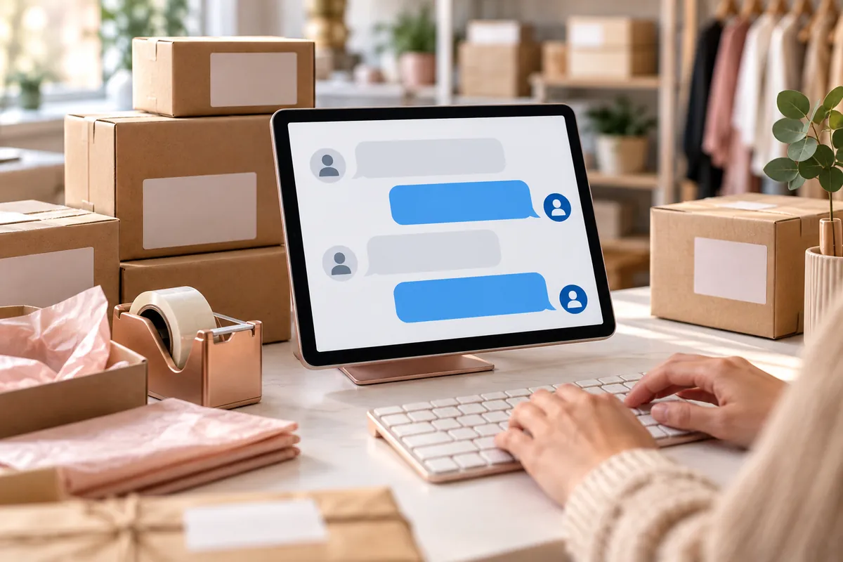 Webshop ügyfélszolgálati kérdések egy chatablakban