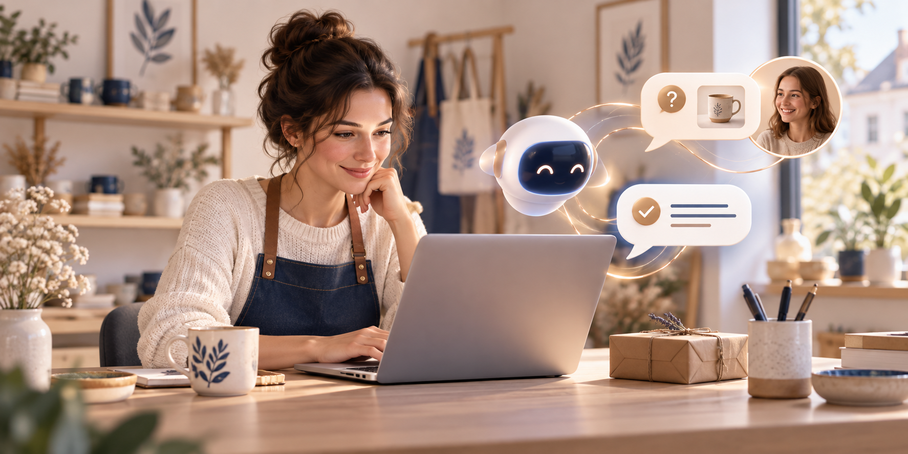 AI chatbot egy vállalkozás weboldalán