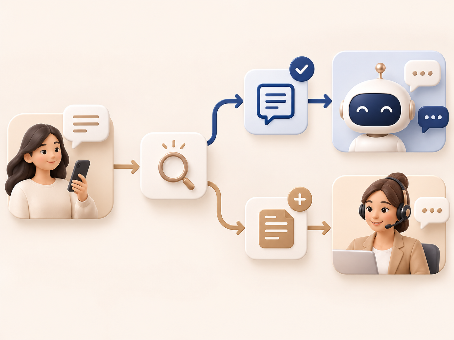 Gyakorlati ábra: AI chatbot vagy élő chat: melyik illik jobban a weboldaladhoz?