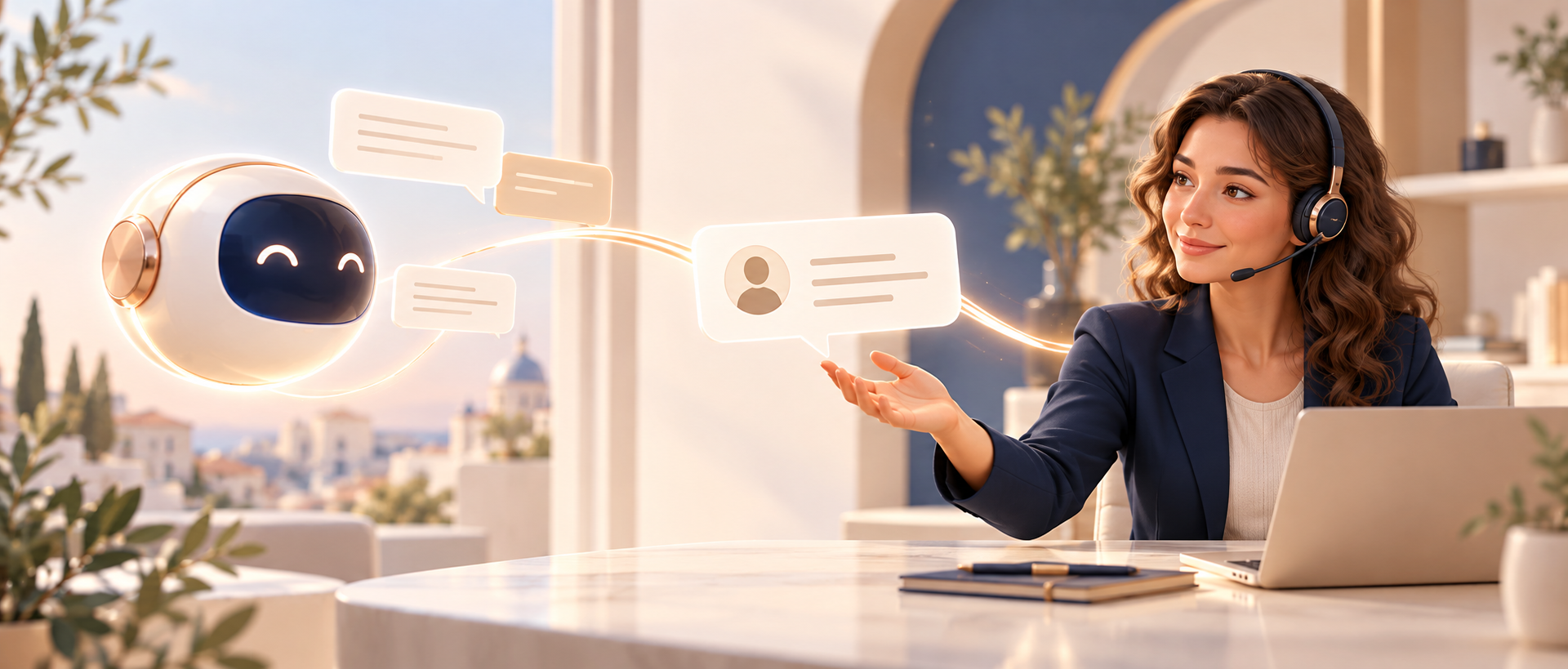 Illustration: Human Handoff in AI Chat: When and How the Bot Should Transfer a Conversation
