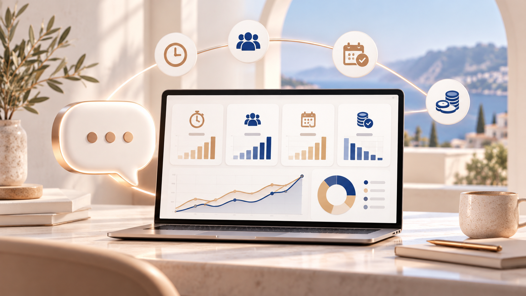 Illustration: AI Chatbot ROI: A Simple Calculation for Leads, Bookings and Support