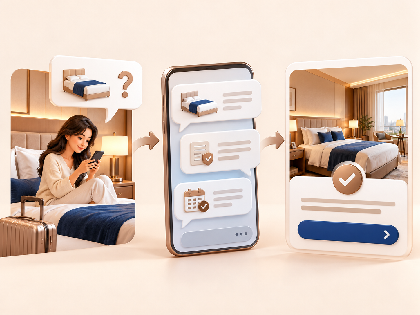 Gyakorlati ábra: AI chatbot szállodáknak: vendégkérdések és több közvetlen foglalás
