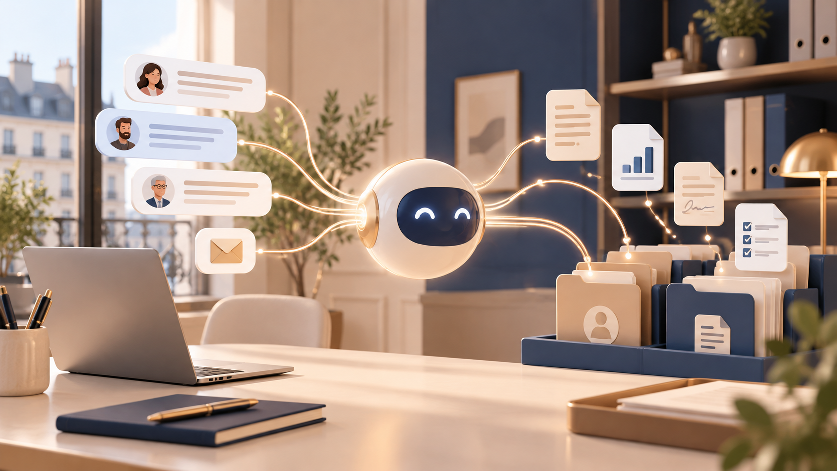 Illustration: AI Chatbot for Accounting Firms: Organise Client Questions Before They Reach Your Team